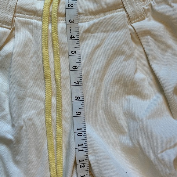 Pilcro cropped wide leg drawstring beige pants - Picture 8 of 11